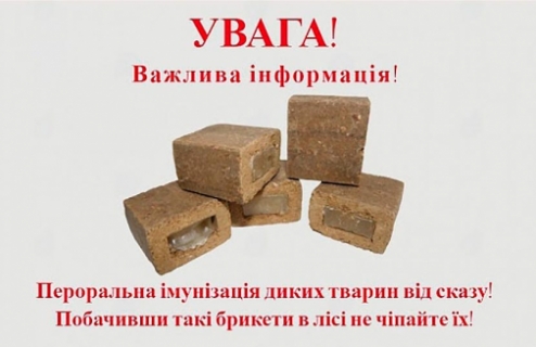 На Сумщині проводять пероральну імунізацію диких тварин