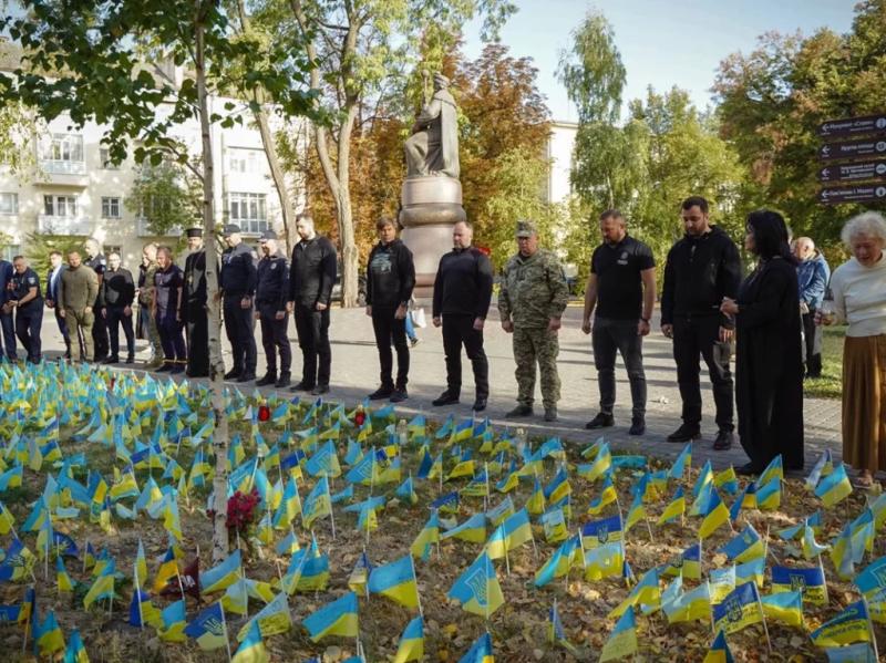 У Полтаві біля Свято-Успенського собору вшанували пам’ять полеглих героїв