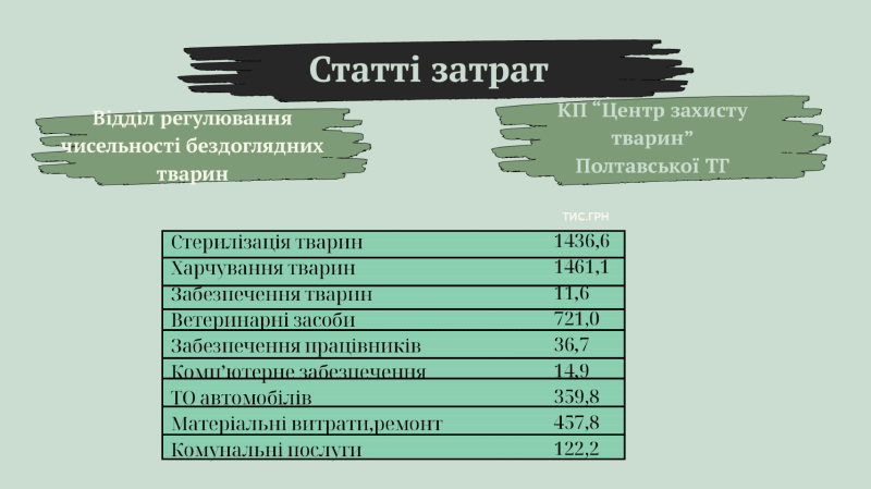 Створення комунального підприємства для захисту тварин у Полтаві: волонтери оцінюють потребу у 9 млн грн, влада — втричі більше